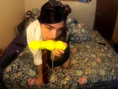Secretary Solo Masturbation
