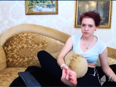 Barefeet Redhead Foot Job
