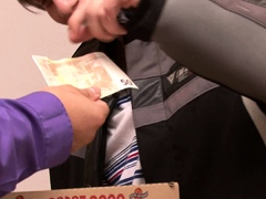 Delivery Boy Bangs His Young Wife For Money