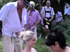 Extreme German Step Siblings First Public Fuck Orgy