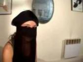 Sexy Muslim plays for the camera