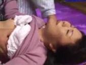 Milf With Tiny Tits Getting Her Tits Rubbed Pussy Fingered In Doggy By Guy In Pijama On The Bed