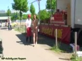 July - Horny German Cutie Naked In Public