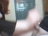 Horny redhead has a taste for cock to be put into her big-lipped pussy