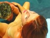A pool is made for fucking a redhead girl
