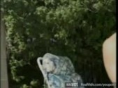 Horny chick gets banged in public