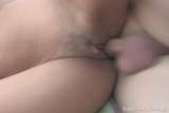 Petite latin cutie getting showered by hot load of jizz