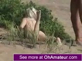 Amateur caught fucking on beach like dogs 1