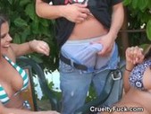 Women sucking off one guy 