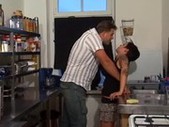 Short haired tattooed brunette fucks lovely