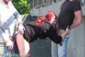 Public Threesome Sex By A Bus Stop! AWESOME!