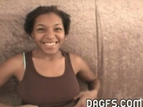 Ebony sister likes white meat