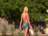 Lesbian blondes on the grass