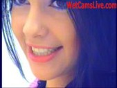 Super hot girl dildos on her webcam