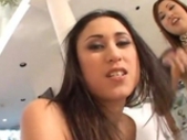 Two asians enjoy big black cock