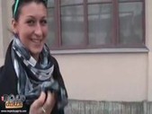 She blows two man in a bathroom