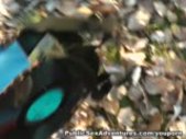 Blonde party girl loves outdoor fucking