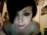 18yo cute Tiffany reveals huge boobs on webcam