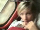 Crazy gf blowjob video in the train