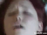 Chubby redhead amateur girlfriend having sex