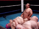 huge wrestlers tag team the reff