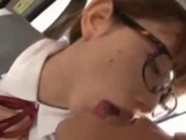 Busty Schoolgirl With Glasses Fingering Herself While..