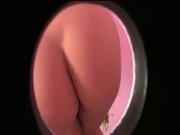 Hot amateur teen blows big cock through g ...