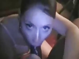 Pretty White Slut Milks Big Black Cock