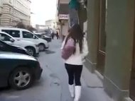 Brunette amateur gets picked up for money
