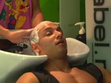 kelly taking a haircut